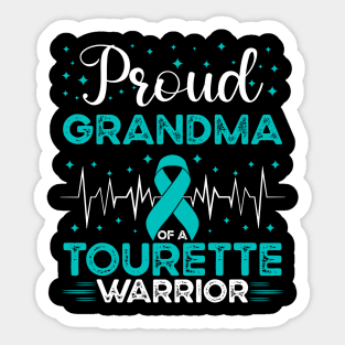 Proud Grandma Of A Tourette Warrior Tourette Syndrome Awareness Sticker